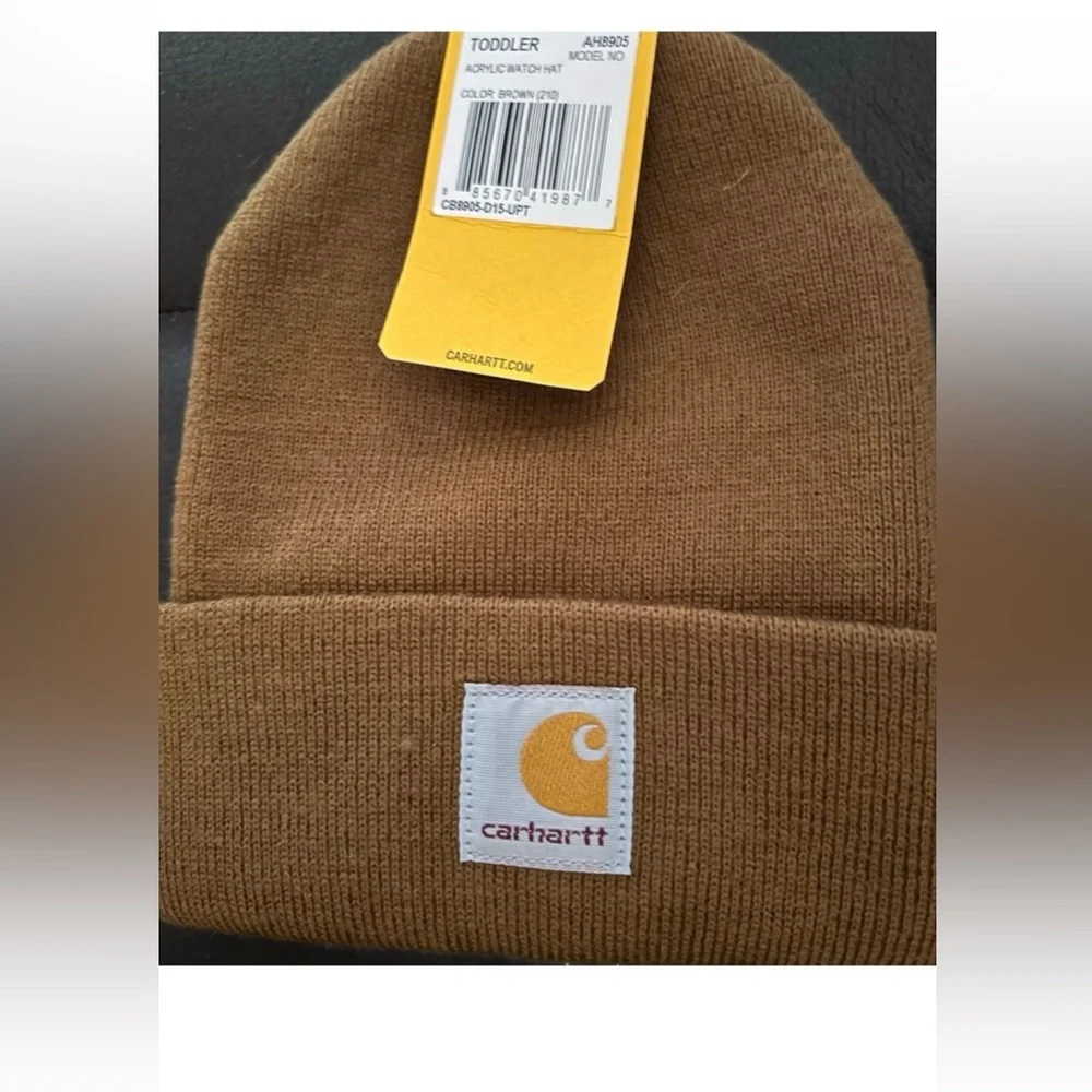 Carhartt Toddler Beanie - Brown- Acrylic,
Size-Infant/Toddler NEW WITH TAGS - Picture 3 of 5